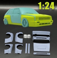 1:24 Volkswagen VW Golf MK2 PandemStyle Widebody Transkit For Revell & Fujimi