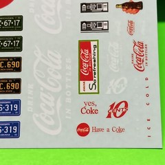 Coke machine Cola Cola die cast vintage dolly decal sheet 55 Cameo Pickup 1/25