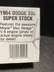 1:25 LINDBERG MODEL KIT COLOR ME GONE 64 DODGE 330 SUPER STOCK (FACTORY SEALED)