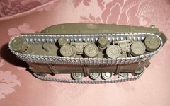 Vtg Revell Model SHERMAN Army Tank 1956 for Parts Or Repair