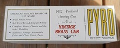Vintage 1967 Pyro Brass Car 1912 Packard Touring Car Model Kit in box, complete