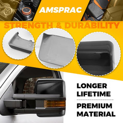Tow Mirror Caps Fit for for Chevy Silverado GMC Sierra 2014-2019,23444125 234441