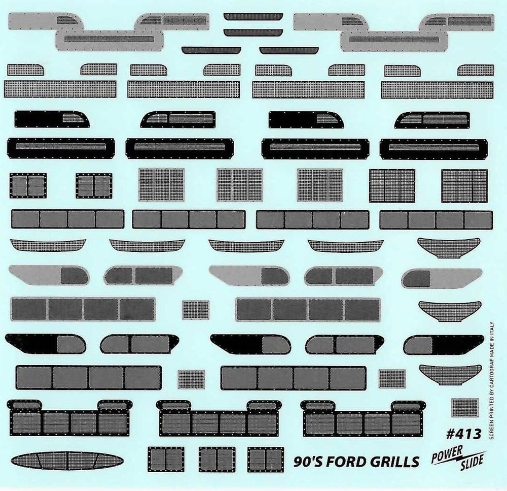 Powerslide 413 1990’s Ford Grilles 1/24 Nascar decal