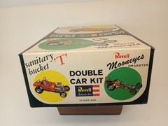 1963 Revell Sanitary Bucket ‘T’ & Mooneyes Dragster Double Car Kit Sealed Nos