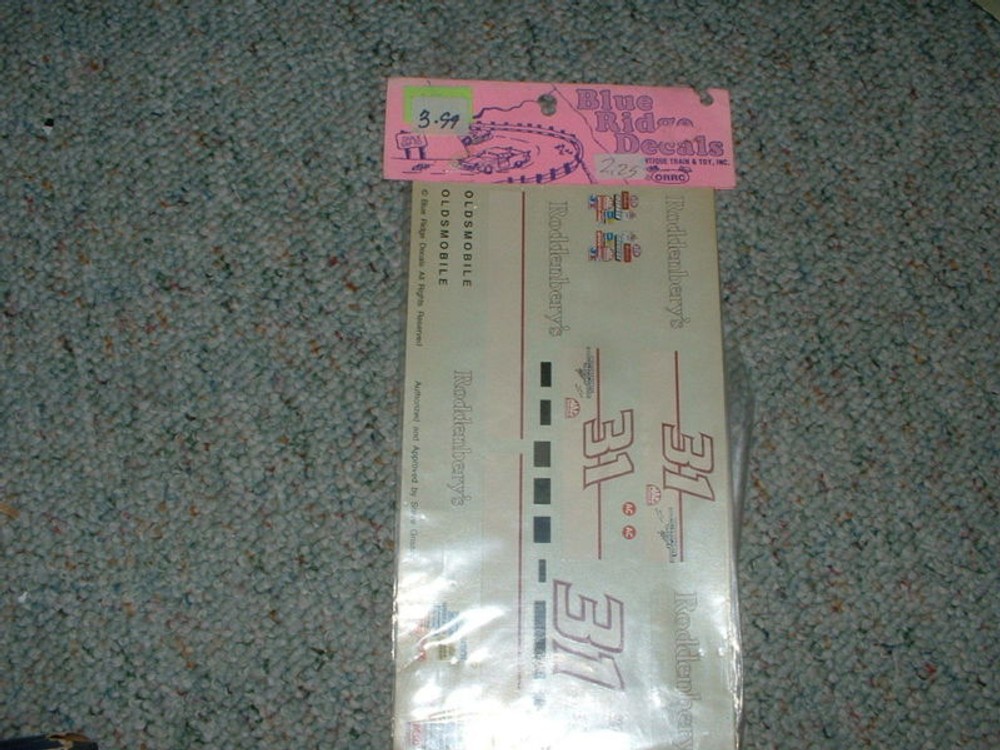 Blue Ridge 1/24 1/25 Decals #31 Roddenbery’s sBB