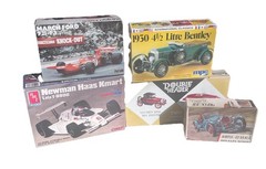 5 MODEL CAR KITS Lot Alfa Romeo Double Header Mpc Ford Bentley