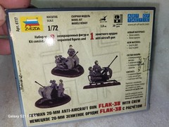 Zvezda German 20mm Anti Aircraft Gun Flak 38 with Crew 1/72 #6117