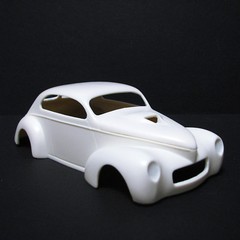 NB315 Jimmy Flintstone 1941 custom Revell Willys 1:25th scale hardtop, fastback