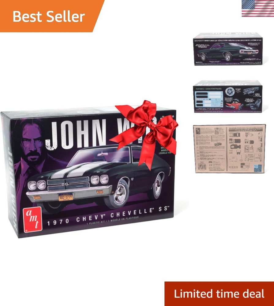 1960s Style 1970 Chevy Chevelle John Wick Model Kit – 82 Parts & Decals Included