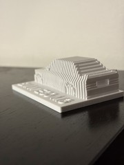 BMW E30 M3 1:48 White 3D Effect Plastic Car Sculpture Figurine Artwork