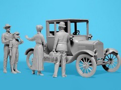 ICM 35829 – 1918 Model T with figures “Doctor on Call” – Model Kit in 1:35 Scale