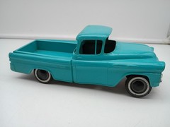 Vintage 1958 Chevrolet Cameo Pickup Apache PMC Promo Friction Truck & Trailer