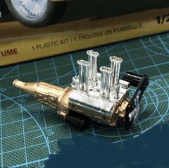 FOB SB Chevy ENGINE W Hilborn Injection UNBUILT AMT 1:25 LBR Model Parts