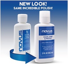 Novus-Pk2-2 Plastic Clean Shine 1 Fine Scratch Remover 2 And Polish Mates Pack
