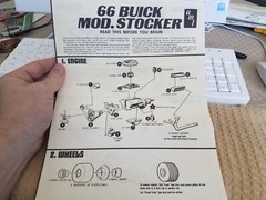 Vtg 1966 Buick Modified Stocker Model Car Instruction Sheet AMT Co.