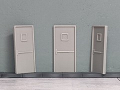 1/64 Scale Workshop/Commercial Door – For car garage/workshop diorama (set of 6)