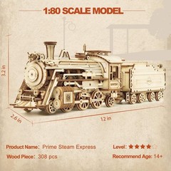 Intricate 3D Wooden Model Car Kit – Educational Puzzle for Adults, 408 Pieces