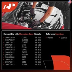 A-Premium Iridium Platinum Spark Plugs Compatible with Mercedes-Benz CL550,