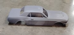 3D Printed 1/25 1968 Ford Mustang Coupe Hardtop Notchback Body Only