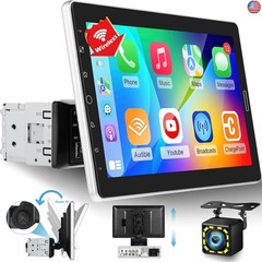 10.1 inch Single Din Touchscreen Radio 10 inch Car Stereo with Wireless Carplay