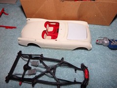 Monogram 1953 Chevy Corvette 1/24 Scale Model Kit SEMI ASSEMBLED PARTS ONLY
