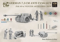 BDMBT051 1:35 Border Model German 75mm Anti-Tank Gun PaK 40 with Crew