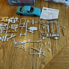 Built Model Car, 1987 Monogram Stock Car STARTED, INCOMPLETE, MODIFIED For Parts