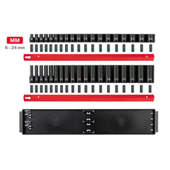 3/8 In. Drive 6-Point Impact Socket Set (38-Piece) (6-24 Mm) with Rails