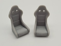 1/24, 1/25 scale racing and drifting car seats (set of 2)