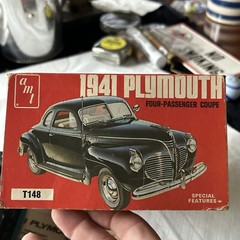1980s AMT 1941 Plymouth Mayflower Coupe Plastic Model Kit Built