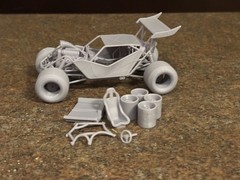 1/25 Resin 3d Printed Dirt Buggy Model Kit. Unpainted. Unassembled.