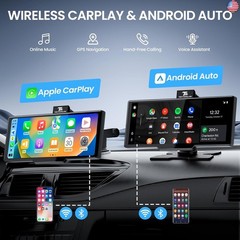 10.26” Portable Apple CarPlay Screen for Car with 4K Dash Cam & 1080P HD
