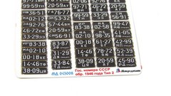 1:43 3D Decal Set License Plates USSR 1946 for scale model Cars
