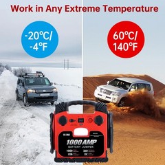 BS ONE 1000 Amp Peak Current Car Jump Stater 12V Lead Acid Battey Jump Box with