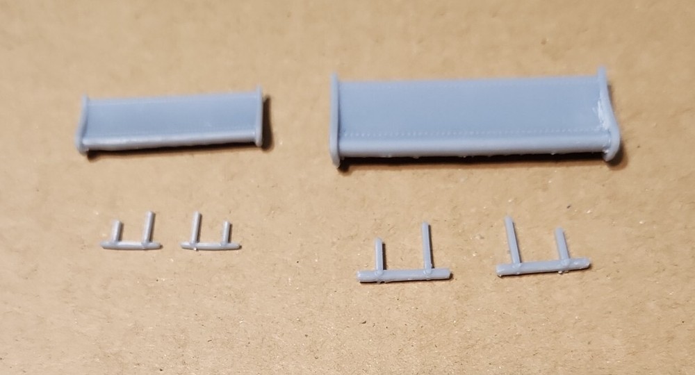 3D RESIN PRINTED 1EA 1/24 1/25 DUALLY OR DRAG TURBO WING WITH MOUNTS 60mm & 40mm