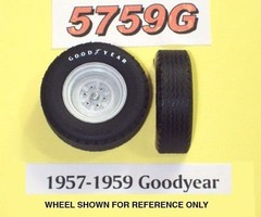 #5759G – 1957-59 Goodyear Style 7.5″ Truck Tires – PPP – 1/25 Model Kit – LQQK