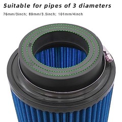 4 inch Cone Intake Filter for Engine Cold Air Inlet 76mm 89mm 101mm A-4in-Blue