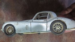 Jaguar XK120 (1948 ) Burago Vintage Child Toy Model Car Made in Italy Scale 1/24