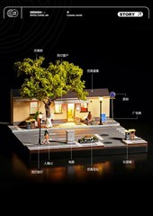 Collector 1:64 Coffee Shop Diorama Car Display Storage Decor Model