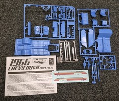 1966 66 Chevy II Nova Pro Street 1/25 Scale Model Parts Lot wide wheel well #2