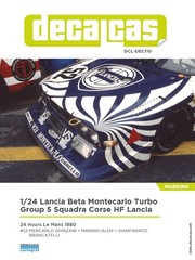 Decalcas 1:24 Scale Decal Lancia Beta Montecarlo Gr.5 #52 # DCL-DEC110 Cartograf