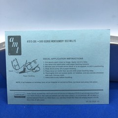 FOB Ohio George 33 Willys AA/G Coupe DECAL SHEET Malco 1:25 AMT LBR Model Parts