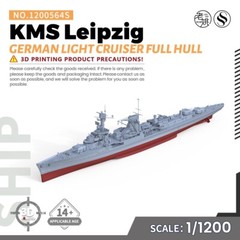 SSMODEL 1/1200 Military Model Kit German KMS Leipzig Light Cruiser Full Hull