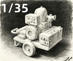 1/35 Die Cast Resin Model Assembly Kit, GK, Resin Machine, Need To Assemble, …