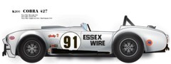 #91 Carroll Shelby Essex Wire Cobra 1965 1/24th – 1/25th Scale Decals