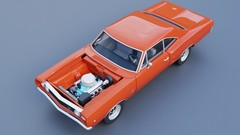 ABS-LIKE RESIN 3D PRINTED 1/25 1968 DODGE CORONET 2-DOOR R/T FULL KIT