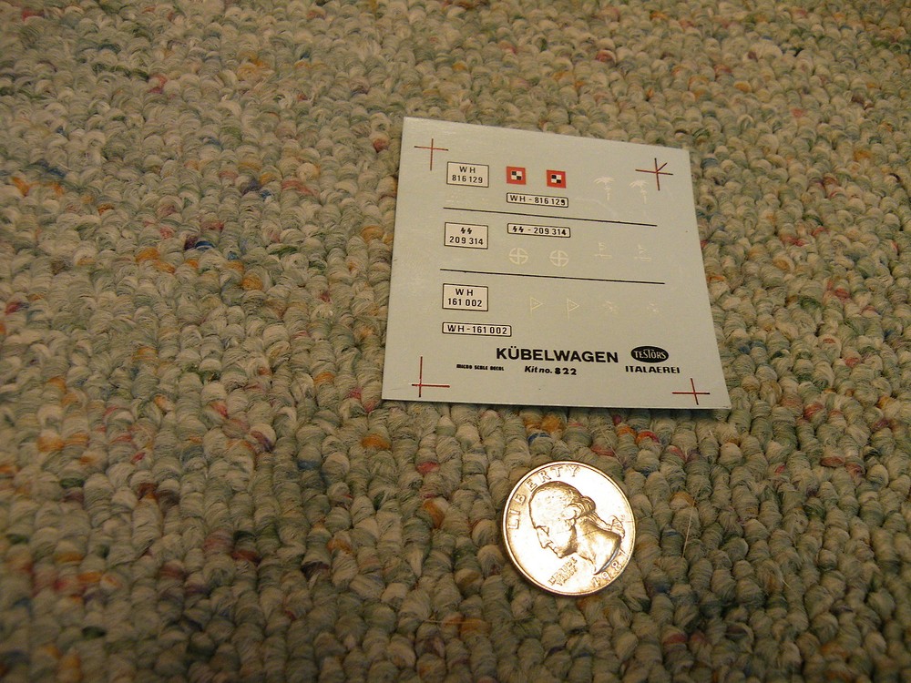 Testors decals 1/35 Kubelwagen J134