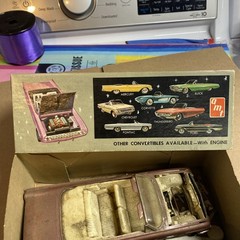 Vintage Rare AMT 1961 Ford Convertible 3 In 1 Kit #149 Started Rebuilder