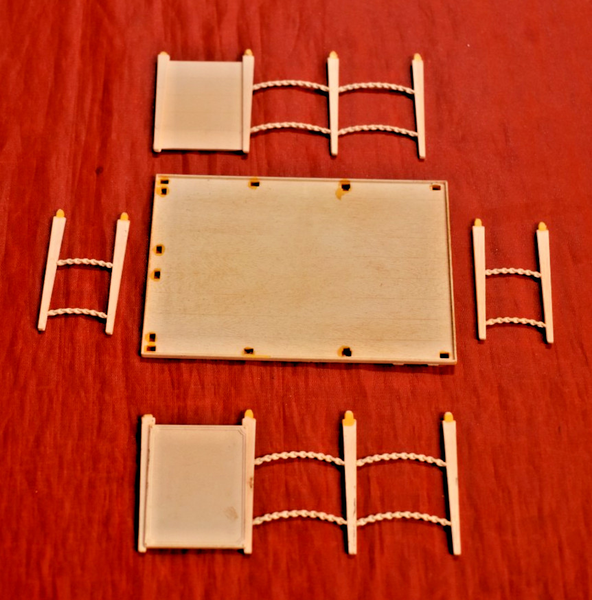 Monogram Vintage Beer Wagon Bed Parts 1/24