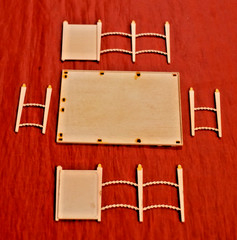 Monogram Vintage Beer Wagon Bed Parts 1/24